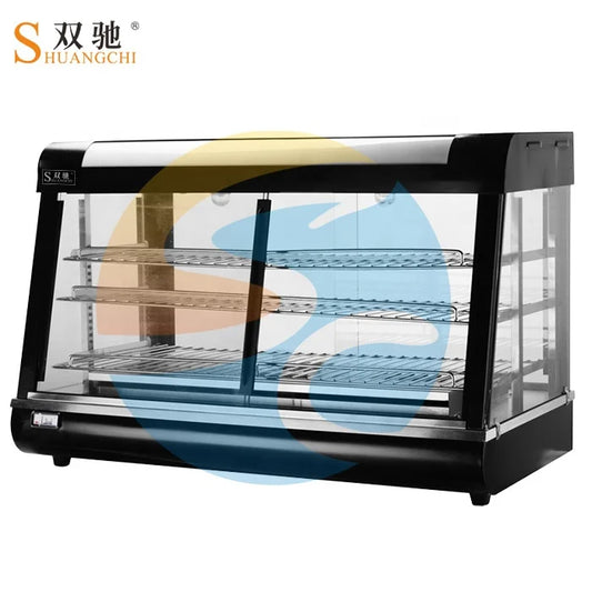 Counter Food Display Warmer Curved Glass Cake Warming Showcase Cabinet Restaurant Kitchen Equipment For Sale