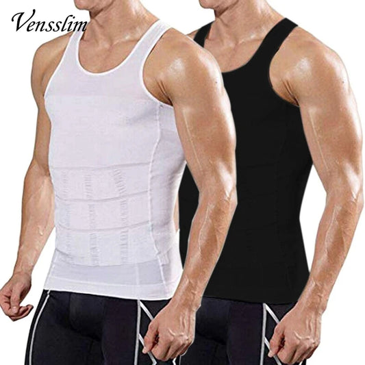 YBFDO Men Body Shaper Slimming Compression Vest Undershirt Seamless Waist Trainer Tank Top Belly Control Weight Loss Shapewear
