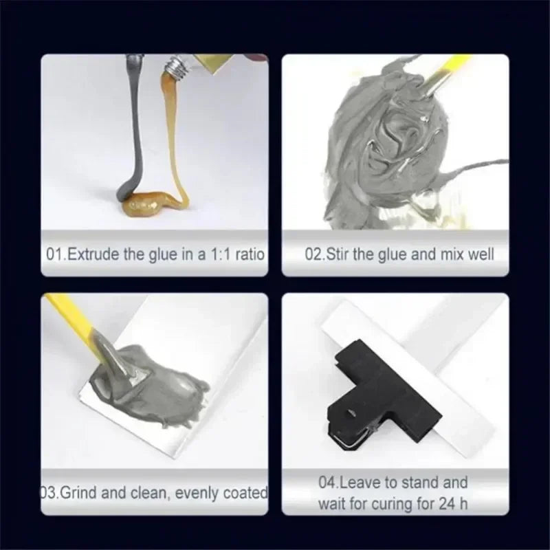 ZEXEF High Strength Metal Repair Glue Magic Repair Glue Welding High Temperature Resistant AB Glue for Metal Plastic Wood