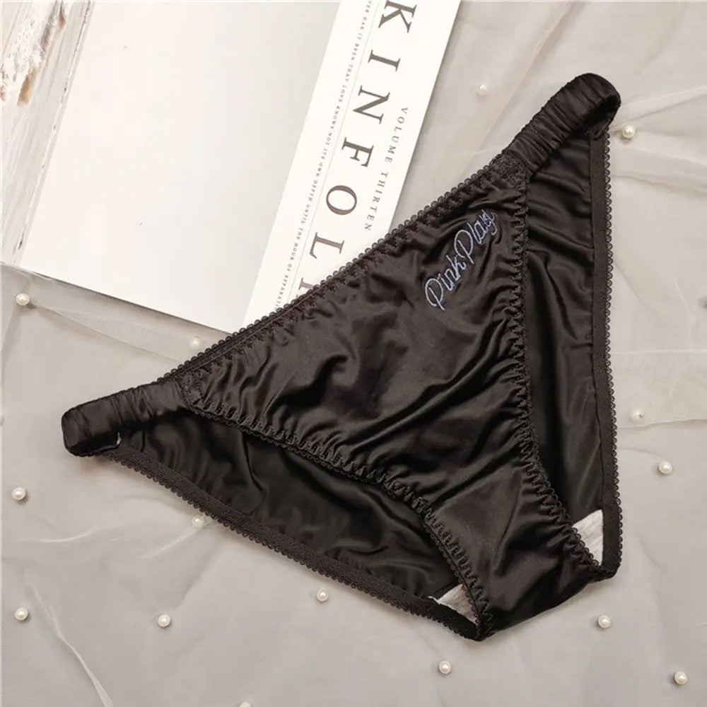Yoga Underpants Low Waist Embroidery Thong Smooth Panty Sport Panties Underwear Briefs