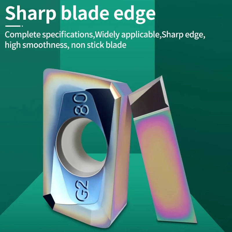UFS TAP Colorful high gloss aluminum milling inserts APKT1135/R0.2 milling aluminum cutting particles APKT1604/R0.2 PVD coating