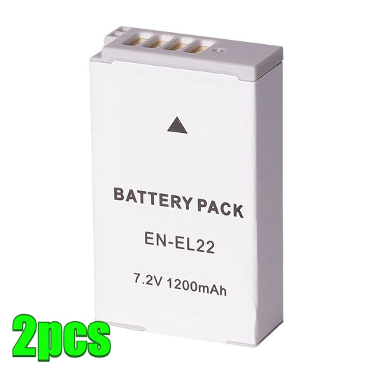 New 7.2V 1200MaH for Nikon EN-EL22 J4 1 S2 Camera Batteries