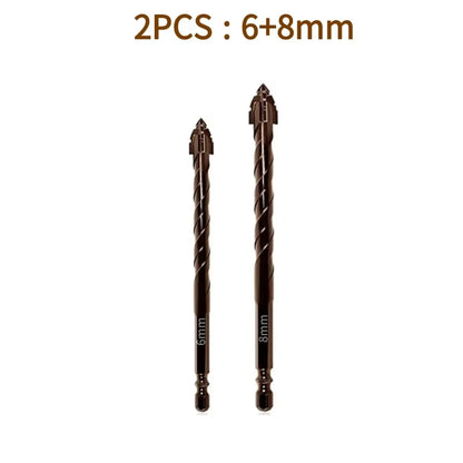 10/7PCS Serrated Drill Bits Set High Strength Special Serrated Twist Bits 3-12mm For Concrete/Tile/Glass Drilling Tools Set