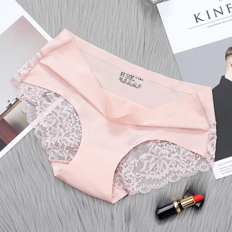 1/3/4/5Pcs New Arrival Low Rise Ladies Sexy Lace Panty Underpants Panties For Women Lingerie Cotton Briefs