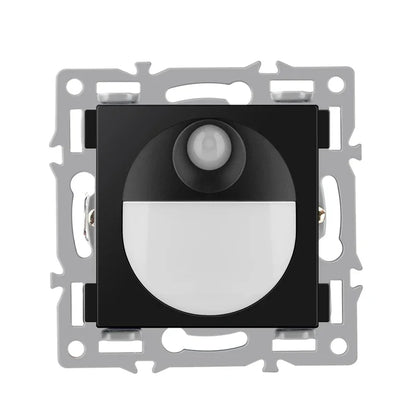 wall-mounted module diy European standard black tempered crystal glass panel socket light switch button function combi