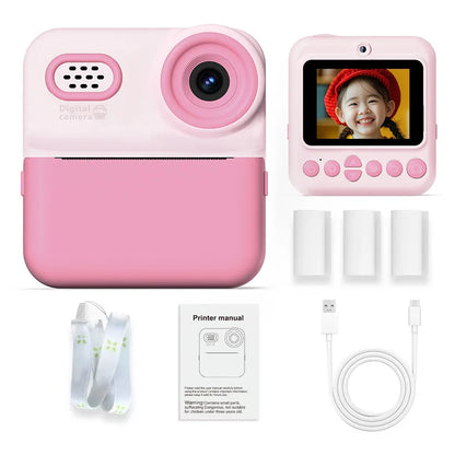 High Definition Digital Camera for Children's Photography Miniature Thermal Print Camera 1080P Video Capture