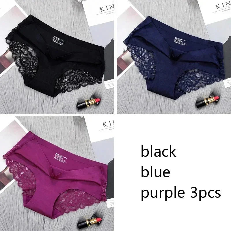 1/3/4/5Pcs New Arrival Low Rise Ladies Sexy Lace Panty Underpants Panties For Women Lingerie Cotton Briefs