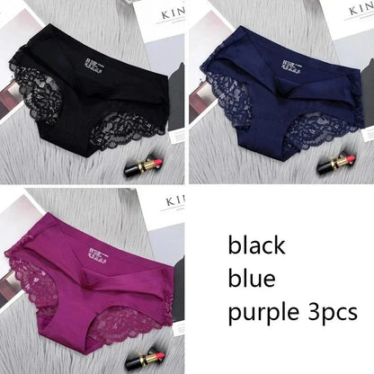1/3/4/5Pcs New Arrival Low Rise Ladies Sexy Lace Panty Underpants Panties For Women Lingerie Cotton Briefs