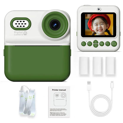 High Definition Digital Camera for Children's Photography Miniature Thermal Print Camera 1080P Video Capture