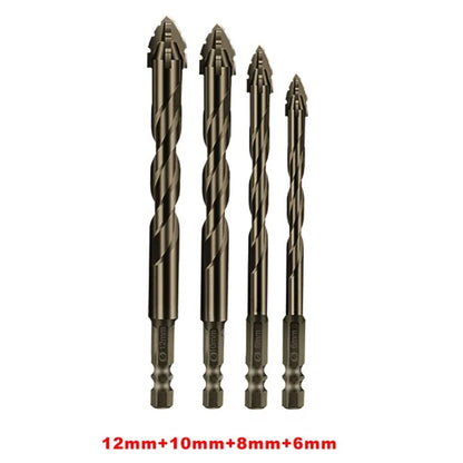 10/7PCS Serrated Drill Bits Set High Strength Special Serrated Twist Bits 3-12mm For Concrete/Tile/Glass Drilling Tools Set