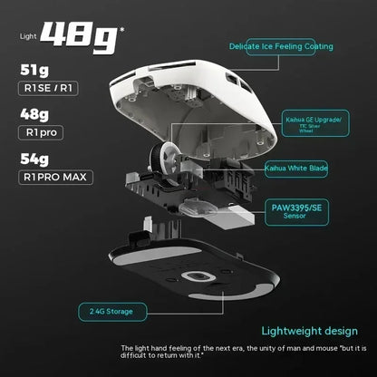 VGN VXE Dragonfly R1 Wireless Gaming Mouse with PAW3395 Sensor 52840 2KHz FPS Low Delay Intelligent Speed for Office And Gaming