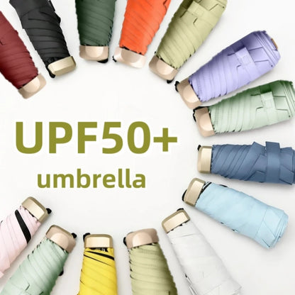 Xiaomi UPF50+ Umbrella Mini Pocket Sun Shade Umbrella Portable Vinyl Folding Rain Travel Umbrella UV Protection Parasol Capsule