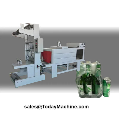 Automatic PE Film Shrink Wrapping Packing Machine for 12 Packs Bottle Water Cans Boxes