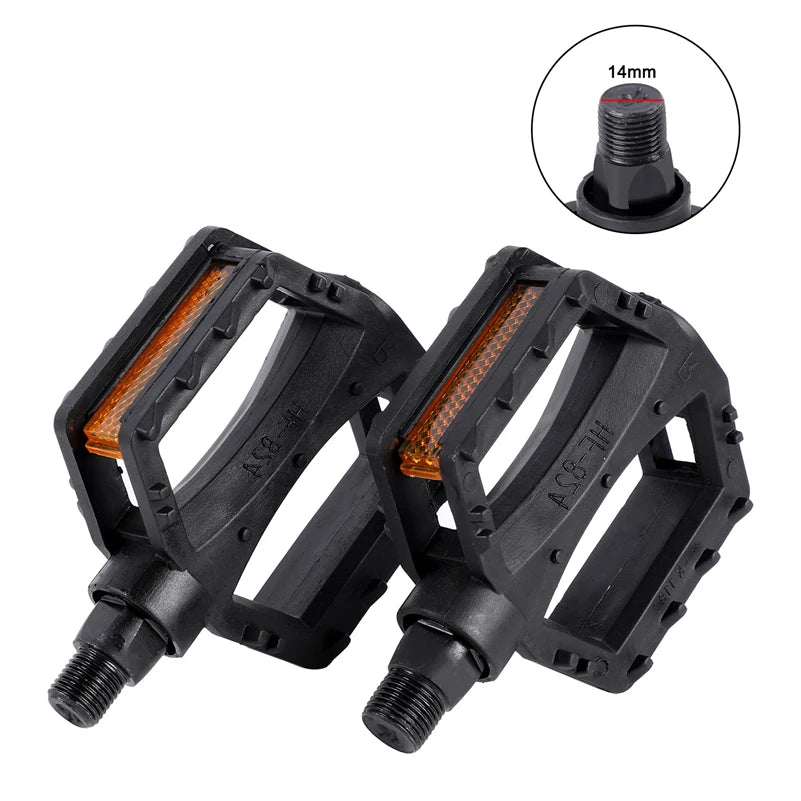 WEST BIKING Kids Bicycle Pedals Ultralight Anti-Slip ABS Safety Warning Reflective Children Cycling 9/16 1/2 Kids Bike Pedals