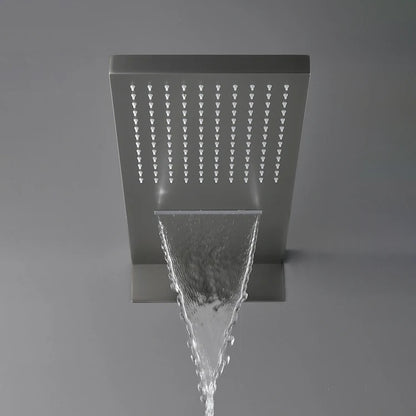 Digital Shower System Set Rain Shower Full Set Brass Concealed 2 Two Functional Way Black or Gray or Chrome Silvery