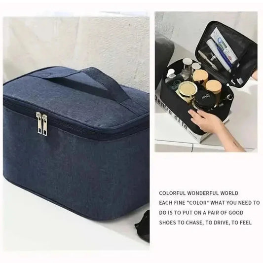 Travel Toiletry Cosmetic Organizer Bag Portable Beauty Case Waterproof Makeup Pouch Skincare Storage Tote Bag Women's Handbag