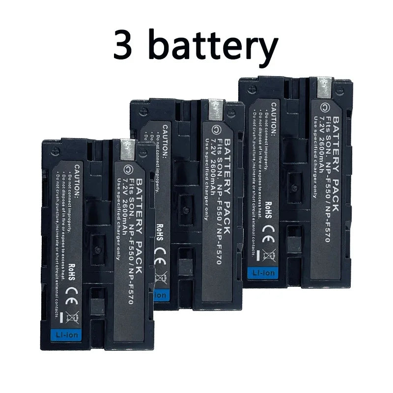 NP-F550 F530 F570 Li-Ion Battery 7.2V  LCD USB Charger For Sony NP-F330 NP-F530 NP-F570 NP-F730 NP-F750 CCD-TRV81 CCD-RV100