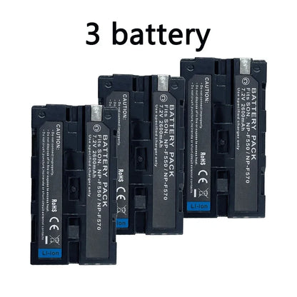 NP-F550 F530 F570 Li-Ion Battery 7.2V  LCD USB Charger For Sony NP-F330 NP-F530 NP-F570 NP-F730 NP-F750 CCD-TRV81 CCD-RV100