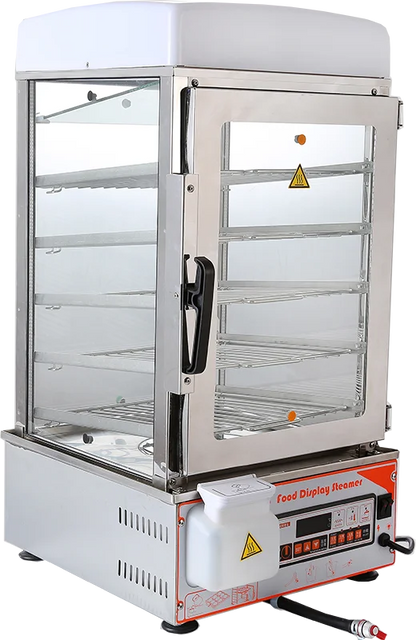 500S Automatic Energy-efficient 5 Layers Steamed Magic Bun Glass Hot Food Display Warmers Cabinets Other Baking Equipment