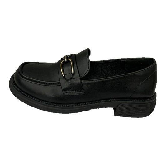 Women's Chain-Detailed Loafers Slip-On School Shoes Flat Comfort Flats for Teens Fall Winter Casual Slip-On Shoes Женская Обувь