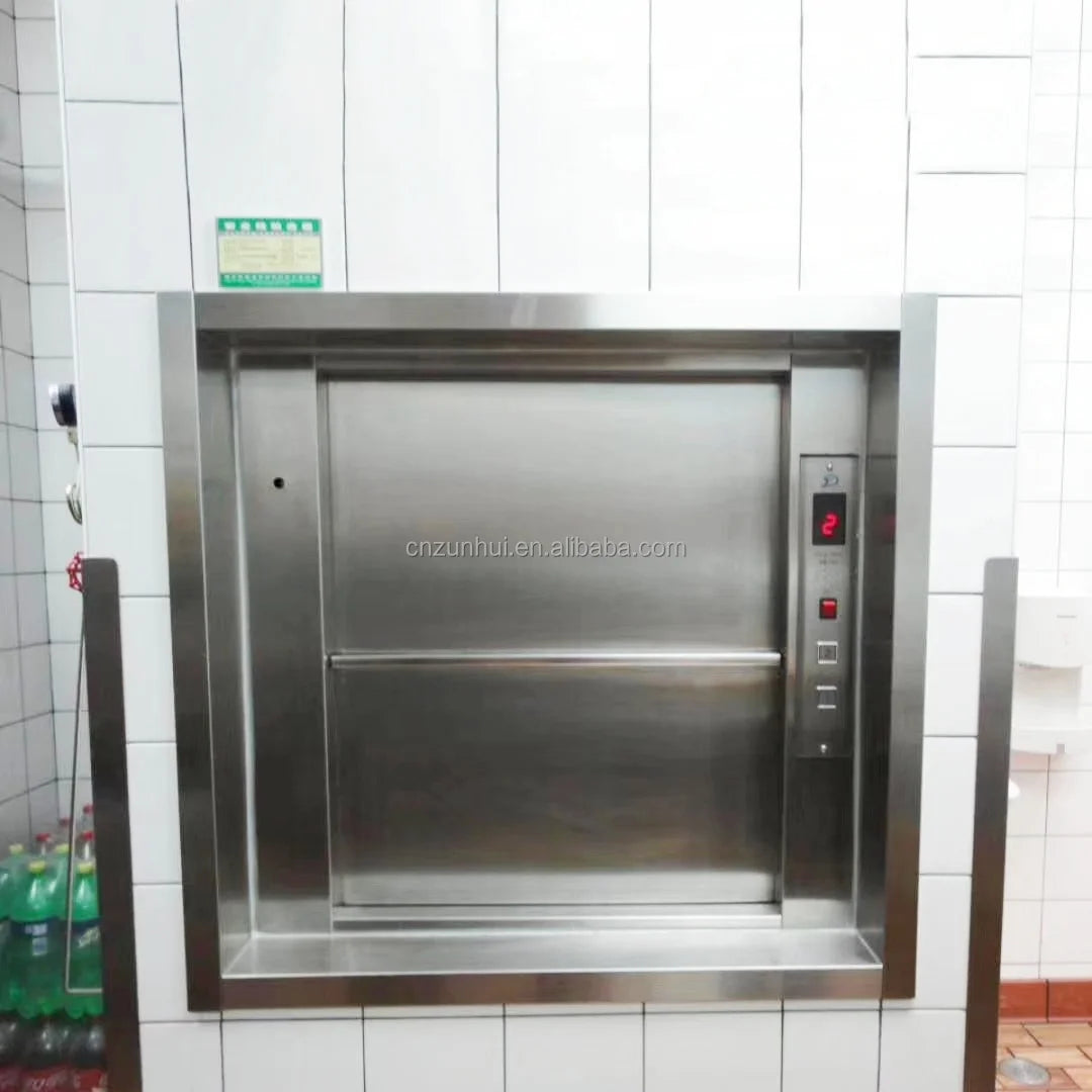 Dumbwaiter Lift 100kg/200kg/250kg/300kg/350kg For Restaurant/Hotel Food Elevator Traction Machine Type Kitchen Equipment
