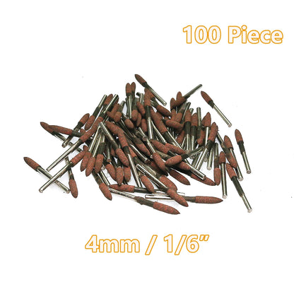 100 pcs/bag Rubber with Abrasives Sharper Mounted Points Coarse Grinding Heads for Metal Mable Glass