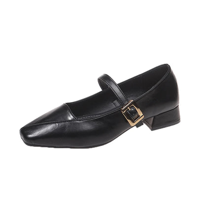 Women's Mary Jane Leather Shoes - British Style, Anti-Slip, New Arrival, Stylish, Retro French Design, Casual Shoes