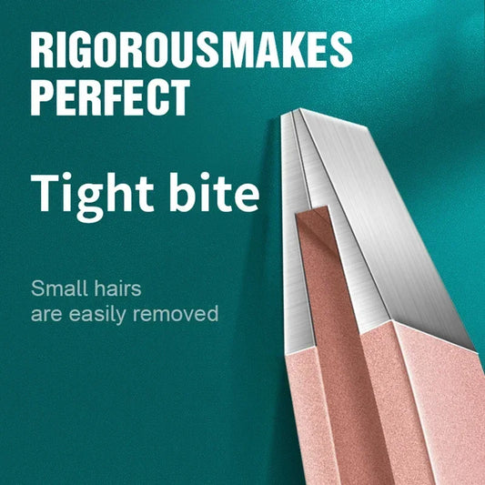 Tweezers For Eyebrow Precision Stainless Steel Hair Facial Hair Removal Splinter Blackhead Slant Tip Angle Tip Pointed Tip