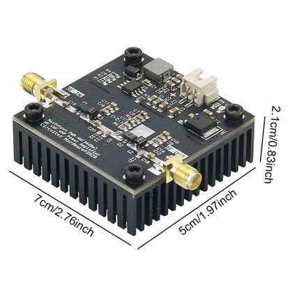 0.5-800MHz 40dB High Gain VHF UHF RF Power Amplifier HF VHF Transmitter Power Amplifier Module for Ham Radio Transmitter Systems