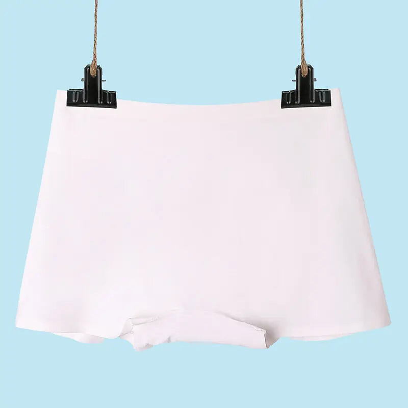 Women's Ice Silk Seamless Underwear Cotton Crotch Boxer Shorts Ladies Pants Four Corners Anti-empty Summer Thin Section