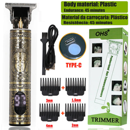 Vintage T9 Hair Clipper Beard Shaving Body Hair Trimmer Clippers Electric Men Haircut Machine 0mm Barber Shaver