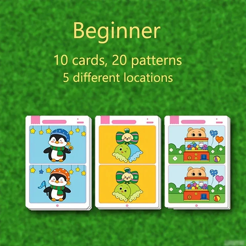 1-3 Sets an educational fault finding game: reusable wiping paper for focus and attention training