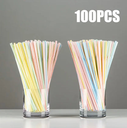 100-1000PCS Drinking Straws Colorful & Black rietjes Flexible Wedding Party Supplies Drinking Beverage Straws Kitchen Wholesale