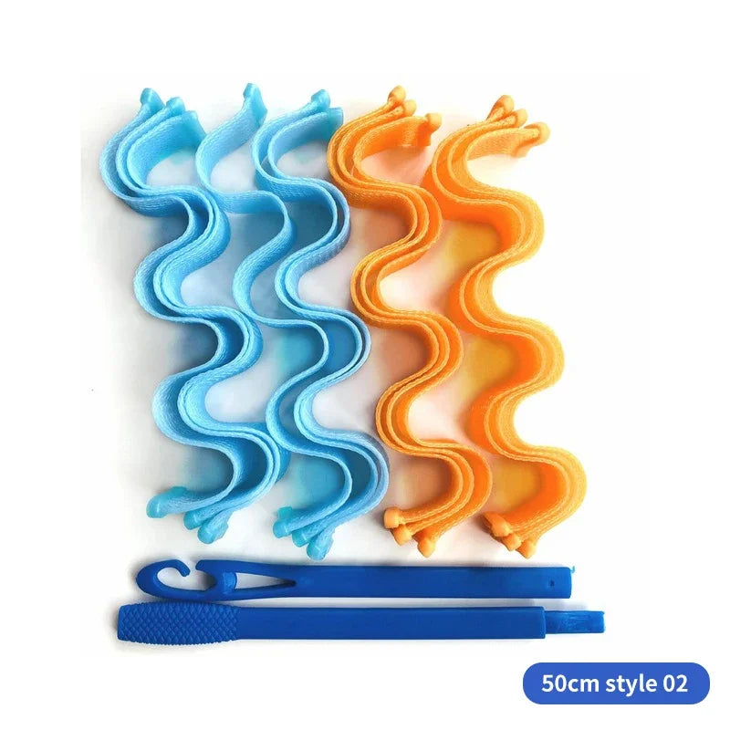 10/12/18pcs Heatless Hair Curles No Heat Hair Volume Curles Rollers Night Hair Curlers Soft Sleeping Rolller Curling Hairs Tools