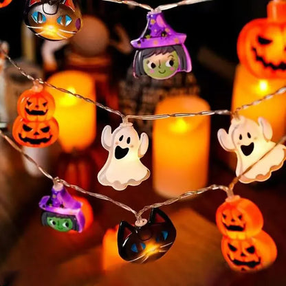1.5/3m/6m Halloween Light String Mummy Pumpkin Ghost Lantern String Ghost Festival Supplies Happy Halloween Party Decor 2025