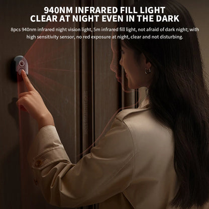 Xiaomi Smart Cat Eye 2 HDR 5-Inch 720P Screen 3MP HD Camera 180° Wide Angle Lens 940nm Infrared Night Vision Intercom Doorbell