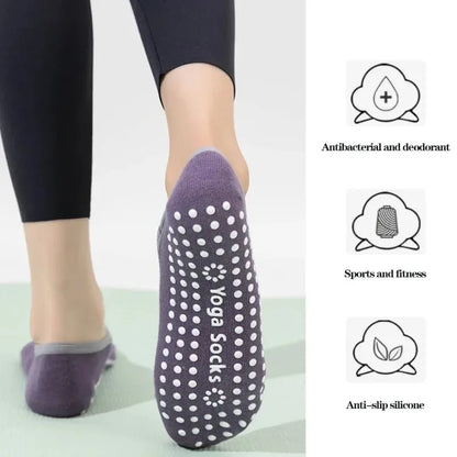 1/4pYoga socks, children's socks, cotton, professional anti slip silicone, indoor fitness, dancing, beginner Pilates sports sock