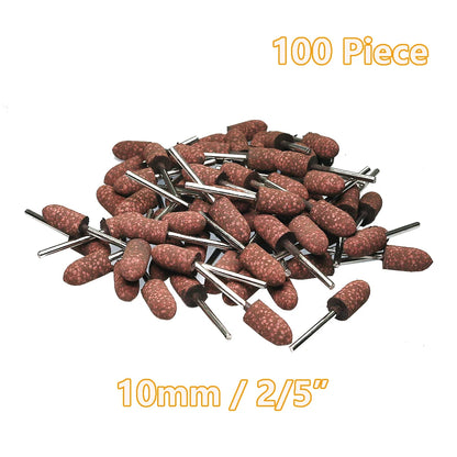 100 pcs/bag Rubber with Abrasives Sharper Mounted Points Coarse Grinding Heads for Metal Mable Glass