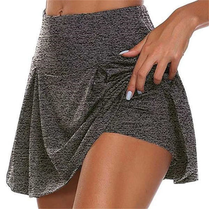 12 Colour Versatile Y2K High-Waist Skort - Breathable Stretch Fabric for All-Season Sports Fashion Non-Sheer Comfort Fit
