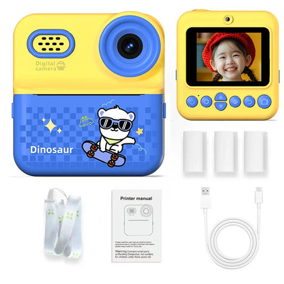 High Definition Digital Camera for Children's Photography Miniature Thermal Print Camera 1080P Video Capture