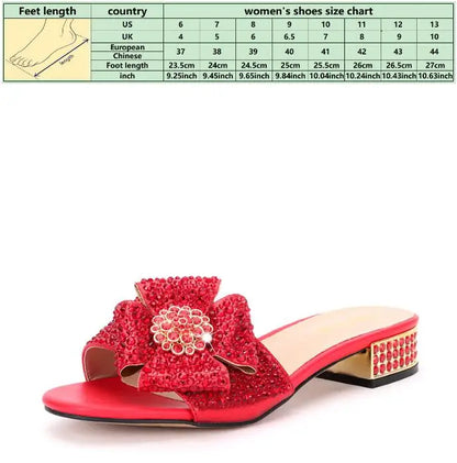Women's Large Size Low Heel Flats 38 To 44 Cross-border New Diamond Crystal Wedding Party Banquet Shoes Handbags Luxury Designer
