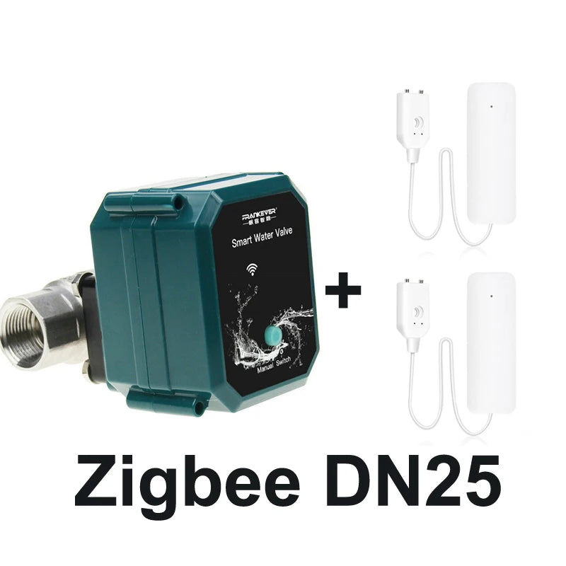 Tuya Zigbee Wifi Valve 0% To 100% Water Open Rate Intelligent Ball Valve Automation Controller Water Leakage Sensor Smart Life
