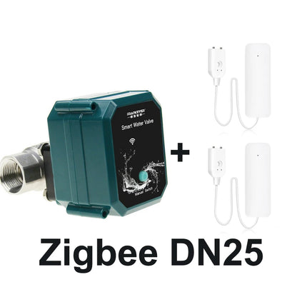 Tuya Zigbee Wifi Valve 0% To 100% Water Open Rate Intelligent Ball Valve Automation Controller Water Leakage Sensor Smart Life