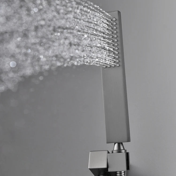 Digital Shower System Set Rain Shower Full Set Brass Concealed 2 Two Functional Way Black or Gray or Chrome Silvery