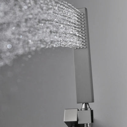 Digital Shower System Set Rain Shower Full Set Brass Concealed 2 Two Functional Way Black or Gray or Chrome Silvery