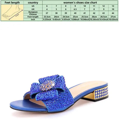 Women's Large Size Low Heel Flats 38 To 44 Cross-border New Diamond Crystal Wedding Party Banquet Shoes Handbags Luxury Designer