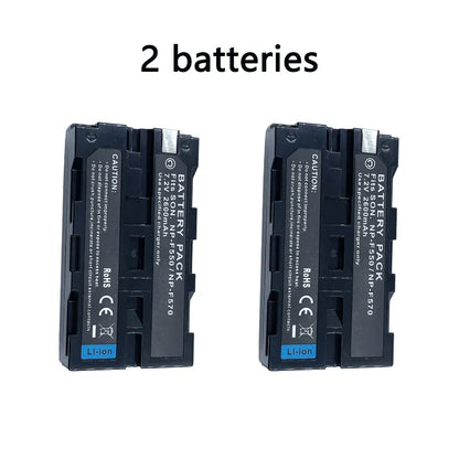NP-F550 F530 F570 Li-Ion Battery 7.2V  LCD USB Charger For Sony NP-F330 NP-F530 NP-F570 NP-F730 NP-F750 CCD-TRV81 CCD-RV100