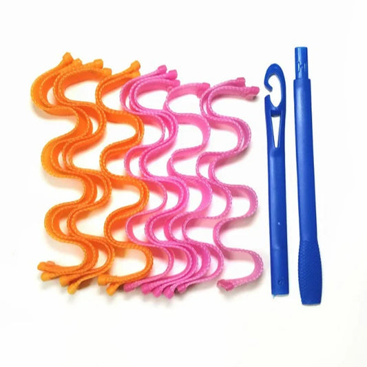 10/12/18pcs Heatless Hair Curles No Heat Hair Volume Curles Rollers Night Hair Curlers Soft Sleeping Rolller Curling Hairs Tools
