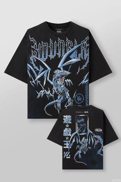 Yu-Gi-Oh Printed Tee T-shirt Oversised Trendy Game Fan Summer Men's Fashion Casual