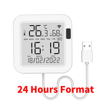 Tuya Temperature and Humidity Smart Sensor With Backlight for Smart Home var WiFi SmartLife Work with Alexa Google Assistant